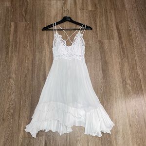 Free People One Adella Slip Dress XS in white